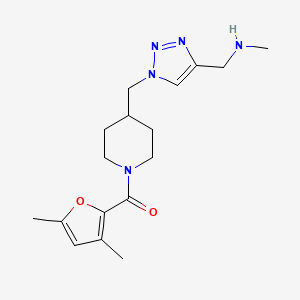 molecular formula C17H25N5O2 B4898850 [(1-{[1-(3,5-dimethyl-2-furoyl)-4-piperidinyl]methyl}-1H-1,2,3-triazol-4-yl)methyl]methylamine trifluoroacetate 