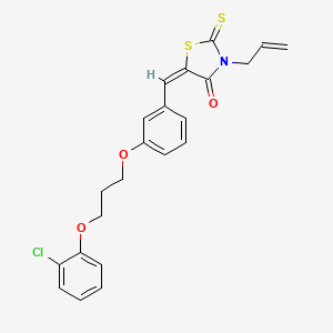 molecular formula C22H20ClNO3S2 B4898860 3-allyl-5-{3-[3-(2-chlorophenoxy)propoxy]benzylidene}-2-thioxo-1,3-thiazolidin-4-one 