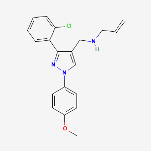 molecular formula C20H20ClN3O B4898877 N-{[3-(2-chlorophenyl)-1-(4-methoxyphenyl)-1H-pyrazol-4-yl]methyl}-2-propen-1-amine 