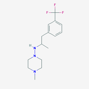 molecular formula C15H22F3N3 B4898892 4-methyl-N-{1-methyl-2-[3-(trifluoromethyl)phenyl]ethyl}-1-piperazinamine 