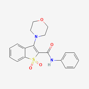 molecular formula C19H18N2O4S B4898926 3-(4-morpholinyl)-N-phenyl-1-benzothiophene-2-carboxamide 1,1-dioxide 