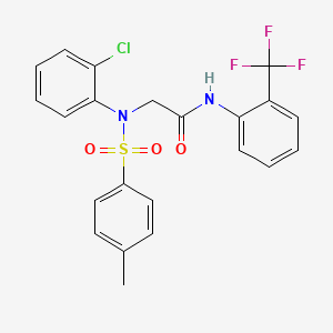 N~2~-(2-chlorophenyl)-N~2~-[(4-methylphenyl)sulfonyl]-N~1~-[2-(trifluoromethyl)phenyl]glycinamide
