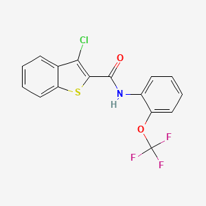 molecular formula C16H9ClF3NO2S B4898939 3-chloro-N-[2-(trifluoromethoxy)phenyl]-1-benzothiophene-2-carboxamide 