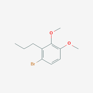 molecular formula C11H15BrO2 B048990 1-Bromo-3,4-dimethoxy-2-propylbenzene CAS No. 142601-49-8