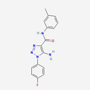 molecular formula C16H14FN5O B4899008 5-amino-1-(4-fluorophenyl)-N-(3-methylphenyl)-1H-1,2,3-triazole-4-carboxamide 