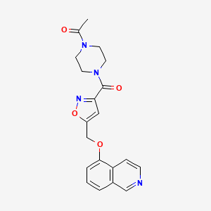 molecular formula C20H20N4O4 B4899022 5-({3-[(4-acetyl-1-piperazinyl)carbonyl]-5-isoxazolyl}methoxy)isoquinoline 