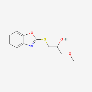 molecular formula C12H15NO3S B4899024 1-(1,3-benzoxazol-2-ylthio)-3-ethoxy-2-propanol 