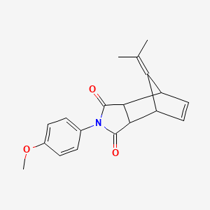 molecular formula C19H19NO3 B4899047 4-(4-methoxyphenyl)-10-(1-methylethylidene)-4-azatricyclo[5.2.1.0~2,6~]dec-8-ene-3,5-dione 
