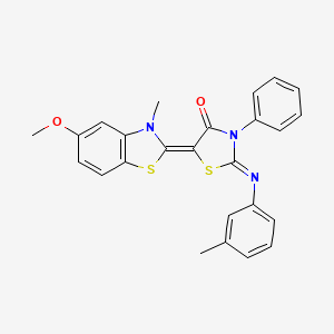 5-(5-methoxy-3-methyl-1,3-benzothiazol-2(3H)-ylidene)-2-[(3-methylphenyl)imino]-3-phenyl-1,3-thiazolidin-4-one