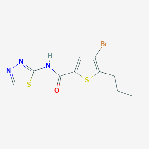molecular formula C10H10BrN3OS2 B4899065 4-bromo-5-propyl-N-1,3,4-thiadiazol-2-yl-2-thiophenecarboxamide 