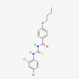 N-{[(4-bromo-2-chlorophenyl)amino]carbonothioyl}-4-butoxybenzamide
