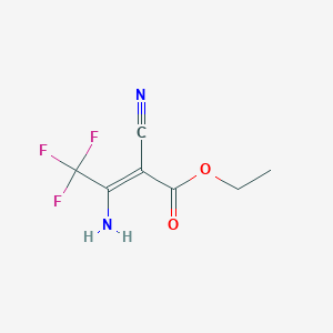 molecular formula C7H7F3N2O2 B4899084 ethyl 3-amino-2-cyano-4,4,4-trifluoro-2-butenoate 