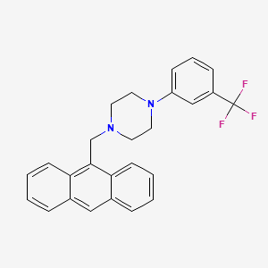 molecular formula C26H23F3N2 B4899100 1-(9-anthrylmethyl)-4-[3-(trifluoromethyl)phenyl]piperazine 