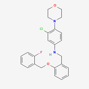 molecular formula C24H24ClFN2O2 B4899120 3-chloro-N-{2-[(2-fluorobenzyl)oxy]benzyl}-4-(4-morpholinyl)aniline CAS No. 425616-96-2