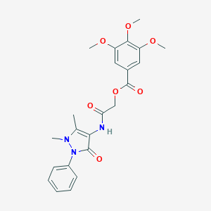 [2-[(1,5-Dimethyl-3-oxo-2-phenylpyrazol-4-yl)amino]-2-oxoethyl] 3,4,5-trimethoxybenzoate