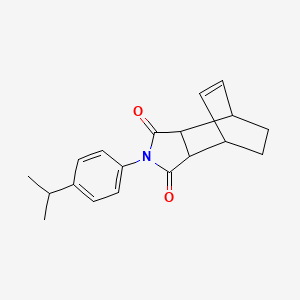 molecular formula C19H21NO2 B4899142 4-(4-isopropylphenyl)-4-azatricyclo[5.2.2.0~2,6~]undec-8-ene-3,5-dione 