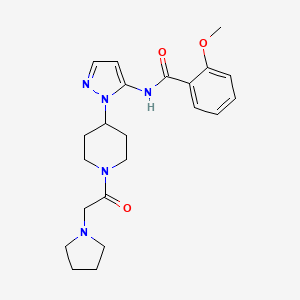 2-methoxy-N-{1-[1-(1-pyrrolidinylacetyl)-4-piperidinyl]-1H-pyrazol-5-yl}benzamide