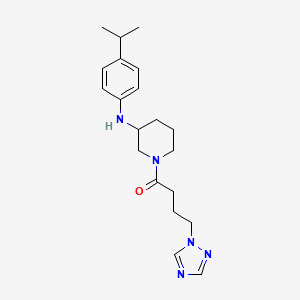 N-(4-isopropylphenyl)-1-[4-(1H-1,2,4-triazol-1-yl)butanoyl]-3-piperidinamine