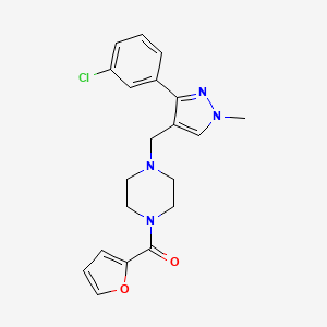 1-{[3-(3-chlorophenyl)-1-methyl-1H-pyrazol-4-yl]methyl}-4-(2-furoyl)piperazine