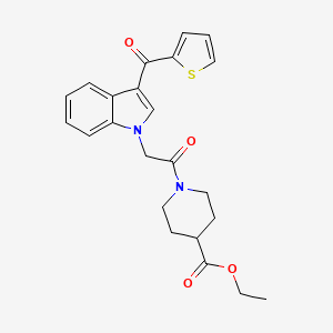 molecular formula C23H24N2O4S B4899241 ethyl 1-{[3-(2-thienylcarbonyl)-1H-indol-1-yl]acetyl}-4-piperidinecarboxylate 