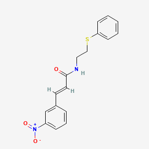 3-(3-nitrophenyl)-N-[2-(phenylthio)ethyl]acrylamide