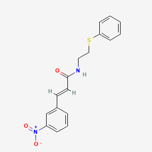 molecular formula C17H16N2O3S B4899264 3-(3-nitrophenyl)-N-[2-(phenylthio)ethyl]acrylamide 