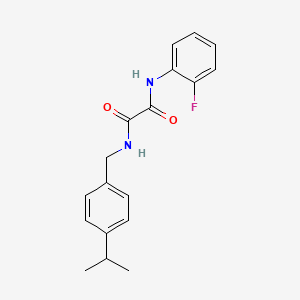 molecular formula C18H19FN2O2 B4899289 N-(2-fluorophenyl)-N'-(4-isopropylbenzyl)ethanediamide 