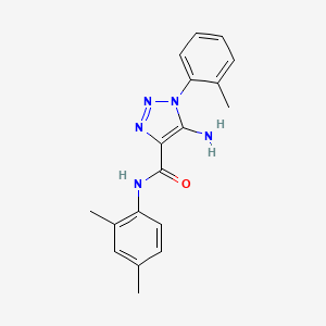 molecular formula C18H19N5O B4899295 5-amino-N-(2,4-dimethylphenyl)-1-(2-methylphenyl)-1H-1,2,3-triazole-4-carboxamide 