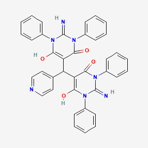 5,5'-(4-pyridinylmethylene)bis(6-hydroxy-2-imino-1,3-diphenyl-2,3-dihydro-4(1H)-pyrimidinone)
