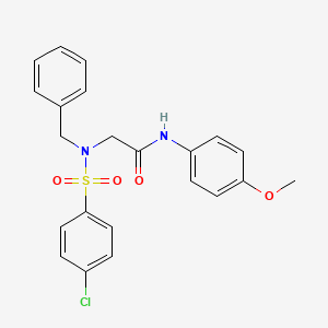 molecular formula C22H21ClN2O4S B4899318 N~2~-benzyl-N~2~-[(4-chlorophenyl)sulfonyl]-N~1~-(4-methoxyphenyl)glycinamide 