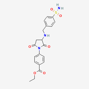 ethyl 4-(3-{[4-(aminosulfonyl)benzyl]amino}-2,5-dioxo-1-pyrrolidinyl)benzoate