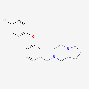 molecular formula C21H25ClN2O B4899347 2-[3-(4-chlorophenoxy)benzyl]-1-methyloctahydropyrrolo[1,2-a]pyrazine 