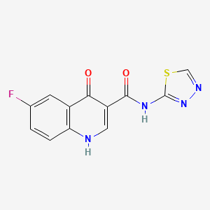 6-fluoro-4-hydroxy-N-1,3,4-thiadiazol-2-yl-3-quinolinecarboxamide