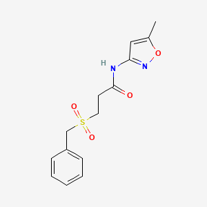 molecular formula C14H16N2O4S B4899363 3-(benzylsulfonyl)-N-(5-methyl-3-isoxazolyl)propanamide 