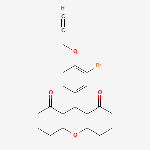 molecular formula C22H19BrO4 B4899375 9-[3-bromo-4-(2-propyn-1-yloxy)phenyl]-3,4,5,6,7,9-hexahydro-1H-xanthene-1,8(2H)-dione 