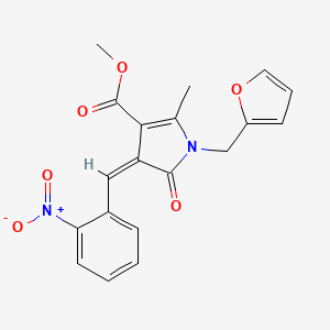 methyl 1-(2-furylmethyl)-2-methyl-4-(2-nitrobenzylidene)-5-oxo-4,5-dihydro-1H-pyrrole-3-carboxylate