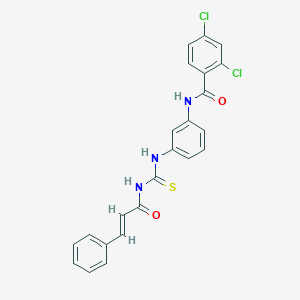 2,4-dichloro-N-(3-{[(cinnamoylamino)carbonothioyl]amino}phenyl)benzamide