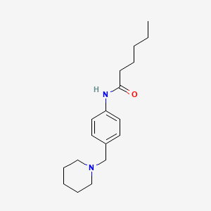 N-[4-(1-piperidinylmethyl)phenyl]hexanamide