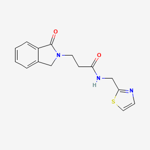 3-(1-oxo-1,3-dihydro-2H-isoindol-2-yl)-N-(1,3-thiazol-2-ylmethyl)propanamide