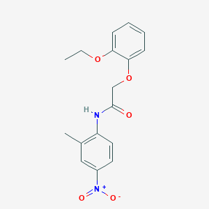 molecular formula C17H18N2O5 B4899487 2-(2-ethoxyphenoxy)-N-(2-methyl-4-nitrophenyl)acetamide 