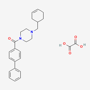 1-(4-biphenylylcarbonyl)-4-(3-cyclohexen-1-ylmethyl)piperazine oxalate