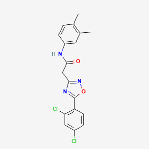 2-[5-(2,4-dichlorophenyl)-1,2,4-oxadiazol-3-yl]-N-(3,4-dimethylphenyl)acetamide