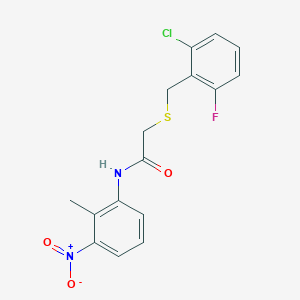 2-[(2-chloro-6-fluorobenzyl)thio]-N-(2-methyl-3-nitrophenyl)acetamide