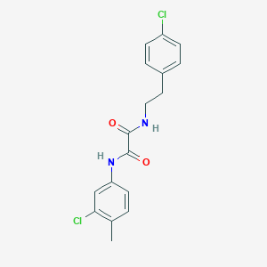 molecular formula C17H16Cl2N2O2 B4899536 N-(3-chloro-4-methylphenyl)-N'-[2-(4-chlorophenyl)ethyl]ethanediamide 