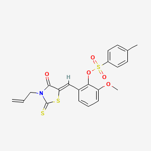 2-[(3-allyl-4-oxo-2-thioxo-1,3-thiazolidin-5-ylidene)methyl]-6-methoxyphenyl 4-methylbenzenesulfonate