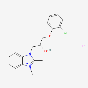 3-[3-(2-chlorophenoxy)-2-hydroxypropyl]-1,2-dimethyl-1H-3,1-benzimidazol-3-ium iodide