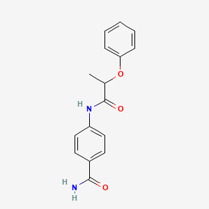 molecular formula C16H16N2O3 B4899579 4-[(2-phenoxypropanoyl)amino]benzamide 