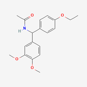 molecular formula C19H23NO4 B4899607 N-[(3,4-dimethoxyphenyl)(4-ethoxyphenyl)methyl]acetamide 