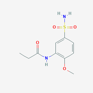 molecular formula C10H14N2O4S B4899615 N-[5-(aminosulfonyl)-2-methoxyphenyl]propanamide 