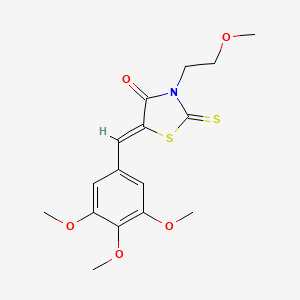 molecular formula C16H19NO5S2 B4899619 3-(2-methoxyethyl)-2-thioxo-5-(3,4,5-trimethoxybenzylidene)-1,3-thiazolidin-4-one 